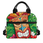 Hawaiian Tiki Print Insulated Lunch Bag