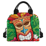 Hawaiian Tiki Print Insulated Lunch Bag