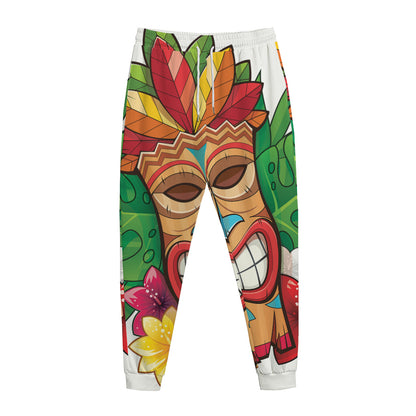 Hawaiian Tiki Print Jogger Pants