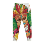 Hawaiian Tiki Print Jogger Pants