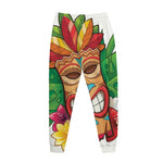 Hawaiian Tiki Print Jogger Pants