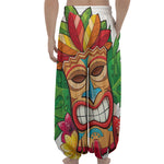 Hawaiian Tiki Print Lantern Pants