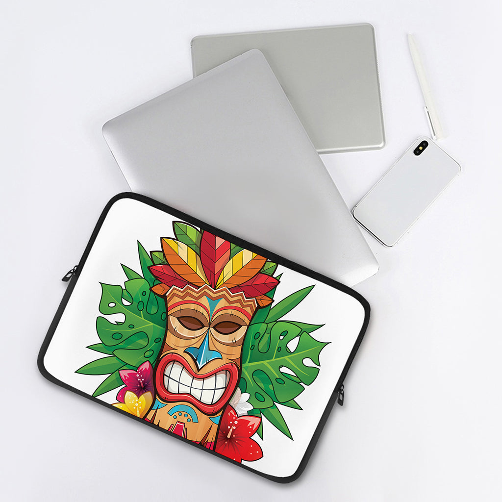 Hawaiian Tiki Print Laptop Sleeve