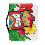 Hawaiian Tiki Print Leather Bible Cover