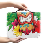 Hawaiian Tiki Print Leather Bible Cover
