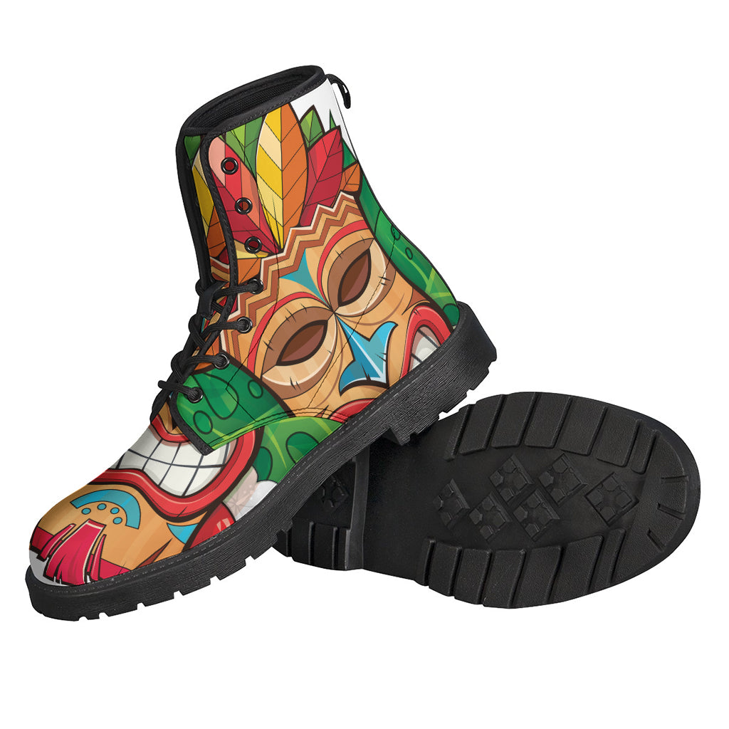 Hawaiian Tiki Print Backpack