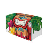 Hawaiian Tiki Print Leather Tissue Box Cover