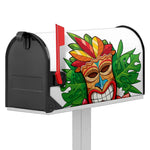 Hawaiian Tiki Print Mailbox Cover