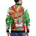 Hawaiian Tiki Print Men's Bomber Jacket