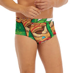 Hawaiian Tiki Print Men's Briefs