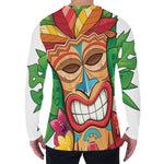 Hawaiian Tiki Print Men's Long Sleeve T-Shirt