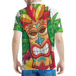 Hawaiian Tiki Print Men's Polo Shirt