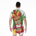 Hawaiian Tiki Print Men's Rompers