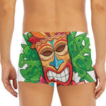 Hawaiian Tiki Print Men's Short Boxer Briefs
