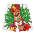 Hawaiian Tiki Print Men's Swim Trunks