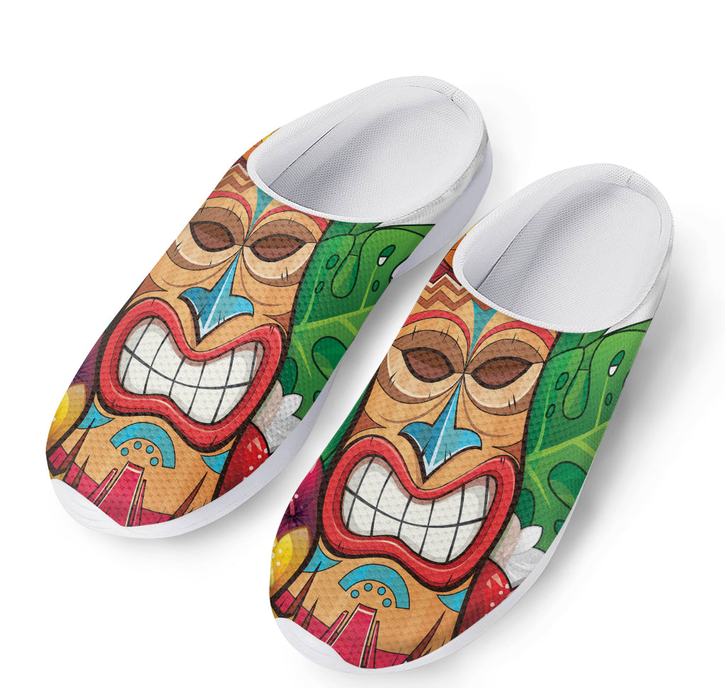 Hawaiian Tiki Print Mesh Casual Shoes