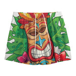 Hawaiian Tiki Print Mesh Shorts