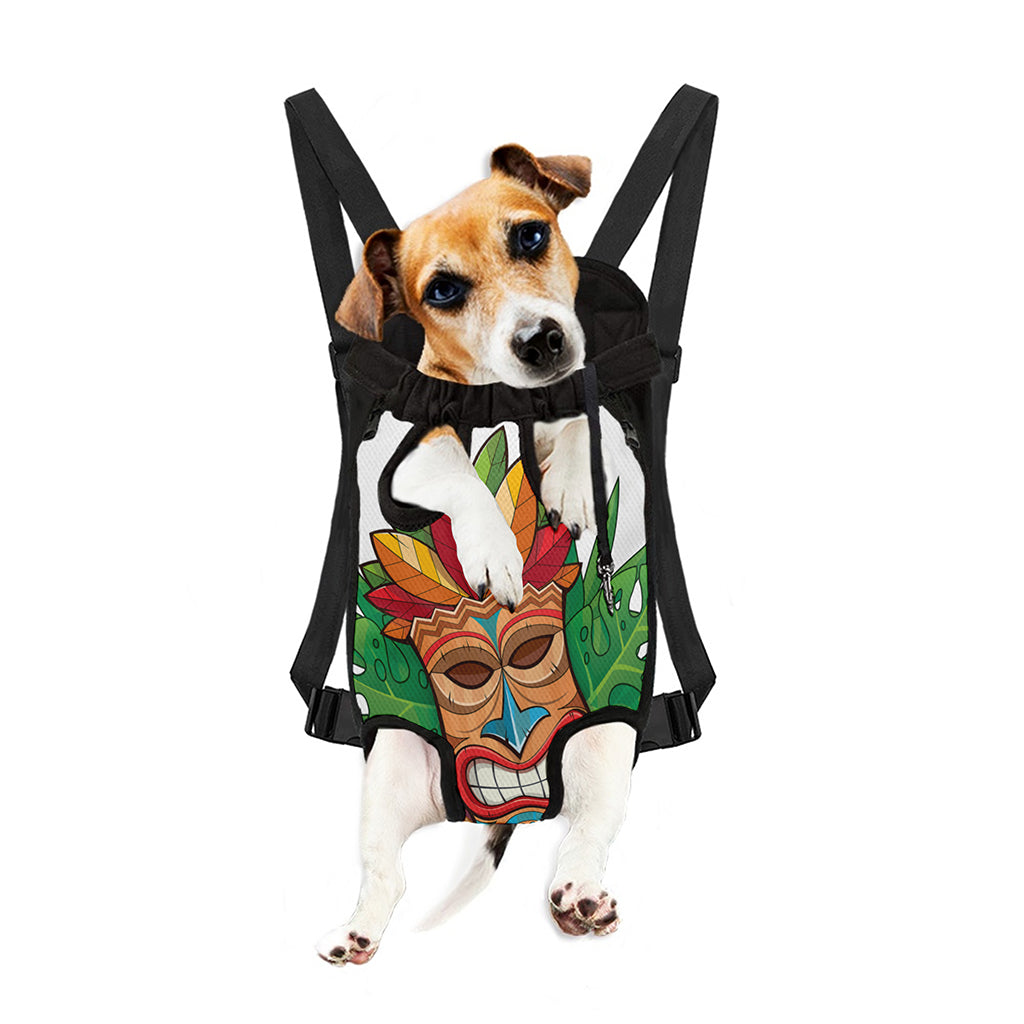 Hawaiian Tiki Print Pet Carrier Backpack