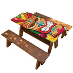 Hawaiian Tiki Print Picnic Table Cover