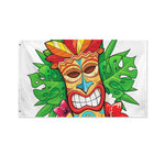 Hawaiian Tiki Print Polyester Flag