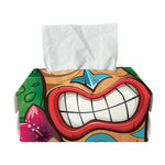 Hawaiian Tiki Print Rectangle Tissue Box Cover