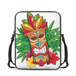 Hawaiian Tiki Print Rectangular Crossbody Bag