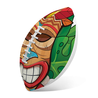 Hawaiian Tiki Print Rugby Ball