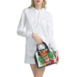 Hawaiian Tiki Print Shoulder Handbag