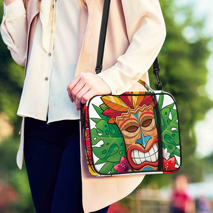 Hawaiian Tiki Print Shoulder Strap Bible Bag