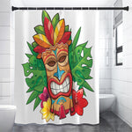 Hawaiian Tiki Print Shower Curtain