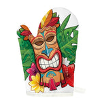 Hawaiian Tiki Print Single Oven Mitt