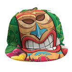Hawaiian Tiki Print Snapback Cap