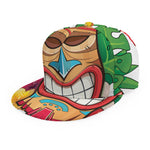 Hawaiian Tiki Print Snapback Cap