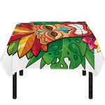 Hawaiian Tiki Print Tablecloth