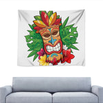 Hawaiian Tiki Print Tapestry