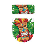 Hawaiian Tiki Print Toilet Lid And Tank Cover Set