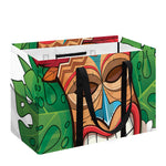 Hawaiian Tiki Print Utility Tote Bag