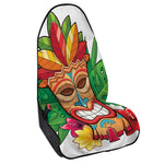 Hawaiian Tiki Print Waterproof Car Seat Cover