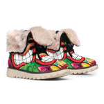 Hawaiian Tiki Print Winter Boots