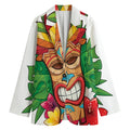 Hawaiian Tiki Print Women's Blazer