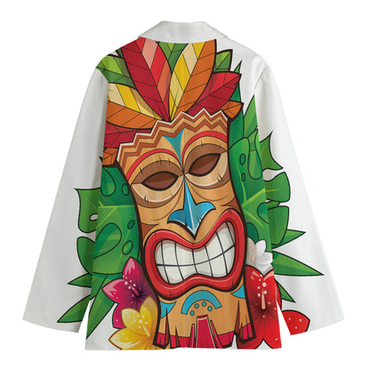 Hawaiian Tiki Print Women's Blazer