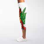 Hawaiian Tiki Print Women's Capri Leggings
