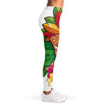 Hawaiian Tiki Print Women's Leggings