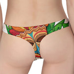 Hawaiian Tiki Print Women's Thong