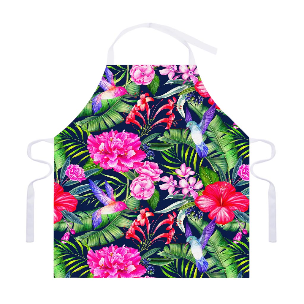 Hawaiian Tropical Birds Pattern Print Adjustable Apron