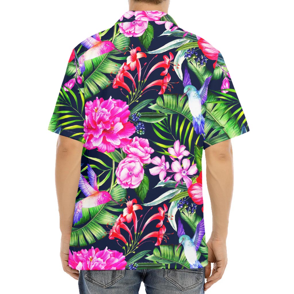 Hawaiian Tropical Birds Pattern Print Aloha Shirt