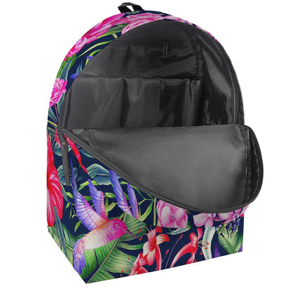 Hawaiian Tropical Birds Pattern Print Backpack