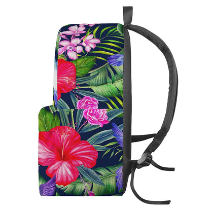 Hawaiian Tropical Birds Pattern Print Backpack