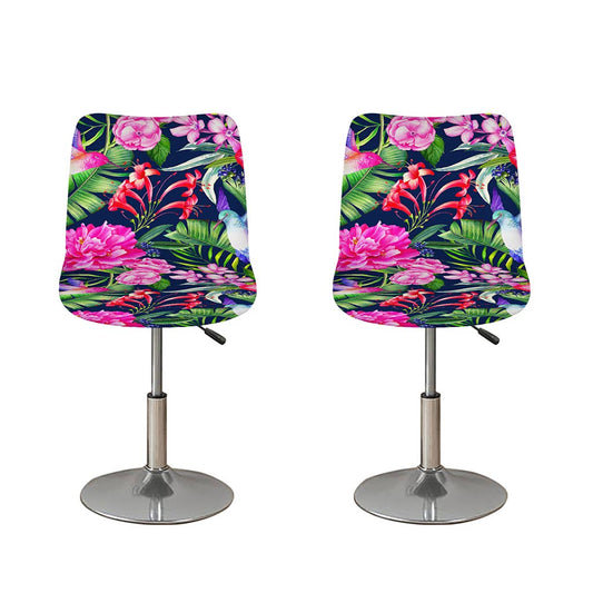 Hawaiian Tropical Birds Pattern Print Bar Stool Covers
