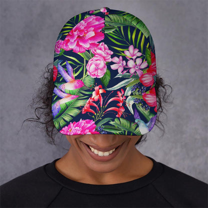 Hawaiian Tropical Birds Pattern Print Baseball Cap